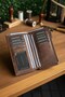 Genuine Leather 3-Piece Wallet Set Gift Long Wallet, Pen Holder, Keychain - Special Gift Boxed - 3