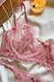 Celeste Collection C Cup Pink Floral Lace Bralet & Panty Set - 2