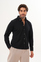 Shirt Knitted Honeycomb Fabric Transitional Stretch Fabric Regular Men's Shirt - 5