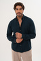 Shirt Knitted Honeycomb Fabric Transitional Stretch Fabric Regular Men's Shirt - 5