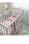 Duvet Cover Set 4 Pieces 100% Organic Cotton Baby Quilt Duvet Cover Set Compatible with Crib and Cot Bed