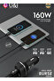 160W GaN Car Charger- 3-Port Super Fast (80W+20W PD + 60W QC) with Smart Chip - 3