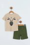 New Season Boys' Cotton Motor Printed Tshirt Shorts Bottom Top Set - 2