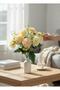 باقة زهور اصطناعية من الكرزانتيم بـ 5 فروع و10 كرات بطول 30 سم - 5