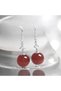 Yiwushi 1 Pair New Simple Fashion Unique Agate Round Beads Earrings for Women - 6
