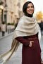 Women's Premium Soft Plaid Boucle Scarf Plaid Shawl Scarf - 4