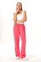 Muslin Waist Tie Double Pocket Women's Summer Trousers Pink Pmb - 5