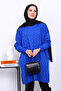 Cobalt Blue Cold Yarn Mercerized Knitwear Tunic
