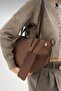 Women's Cyme Mini Pinterest Bag Suede Bitter Brown - 2