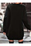 Leopard Heart and Love Printed Sweatshirt Dress Women - 2