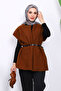 Brown Orchid Vest with Waist Belt