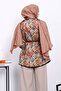 Çağla Ethnic Patterned Snap Fastener Jacket - 4