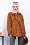 Taba Oversized Zippered Suede Jacket