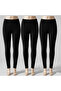 |   Economical 3-Pack Unisex Thermal Winter Thermal Leggings Black (3 Pieces)
