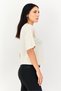 Women Sportswear Fit Short Sleeve Outdoor T-Shirt, Beige - 4
