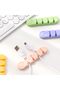 Silicone Data Cable Organizers,4 PCS Cute Bear Design Holder Clips for Desktop Cord Management,Adhesive Office Supplies Organizer - 2
