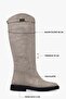 Women's Valen Beige Suede Boots - 2