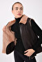 Women's Black Fur Leather Vest - Genuine Lambskin Women's Vest - 5