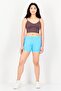 Women Sportswear Fit Drawstring Shorts, Blue - 4