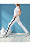 Women's Regular Fit Normal Elastic Waist Side Pocket Cotton Sweat Pants - 4