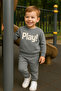 Boy's Winter Tracksuit Set Sweatshirt Bottom Cotton Three Thread Sh Fleece-Lined 2-3-4-5 Years Old Green - 6