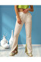 Women's Regular Fit Normal Elastic Waist Leg Slit Cotton Sweat Pants - 2