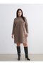 I Plus Size Upright Roba Collar Mini Dress from Freezen Store