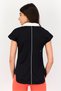 Women Sportswear Fit Sleeveless Training Polo Shirt, Black - 4