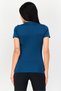 Women Sportswear Fit Short Sleeve Training T-Shirt, Teal Green - 2