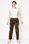 Women Regular Fit Camouflage Straight Leg Pants, Multicolor - 2