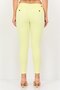 Women Cropped Fit Solid Chino Pants, Yellow - 4