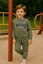 Boy's Winter Tracksuit Set Sweatshirt Bottom Cotton Three Thread Ribbed Casual Combination 2-3-4-5 Years Old - 4