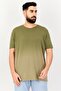 Men Crew Neck Short Sleeve Brand Logo T-Shirt, Olive