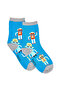Robots Printed Kids Polyester Socks Size 6-8 1/2