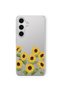 Samsung Galaxy A57 Compatible Sunflower Patterned Transparent Phone Case