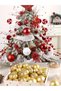 12 Pcs Christmas Tree Ornament 3cm Silvery and Shiny Tiny Cute Ball Tree Ornament Christmas Tree Ball Silver Color - 5