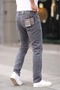 Gray Men's Regular Pipe Leg L Stretch Fabric Rodri̇gez Denim Fabric Washed Trousers - 3
