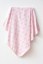 Bowed Pink Natural Cotton 80x90 cm Single-Layer Baby Blanket yk4424