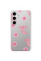 Samsung Galaxy A57 Compatible Pink Axolotl Patterned Transparent Phone Case