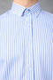 Blue-White Striped Cotton Lycra Slim Fit Men's Shirt - 4