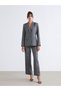 Soulife Gray Loose Fit Wide Leg Women's Trousers