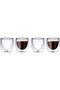 Double Wall Glass Tumbler 100ml – Set of 4 Clear DG820