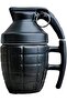 3D Grenade Shape Coffee Mug with Lid Black Funny Gift Cup