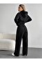 Women's Black Hooded Two Thread Suit – High Waist Comfortable Fit - 3