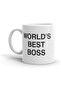 Funny World's Best Boss Mug – 11oz White Dunder Mifflin Coffee Cup