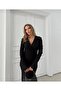 V-Neck Long Sleeve Maxi Length Stretchy Stretch Fabric Plain Elegant Tassels Dress - 7