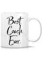 Funny Best Coach Ever Mug – 11oz Ceramic Coffee Cup Motivational Gift for Friends or Coworkers