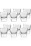 Plaza Shot Glass Set of 12 – 55ml Clear Shooter Liquor Tiny Tumbler Glass