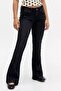 Robin Black Color Low Waist Flare Jeans