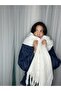 Pasta-Style Tassel Thick White Winter Wool Scarf & Shawl - 3